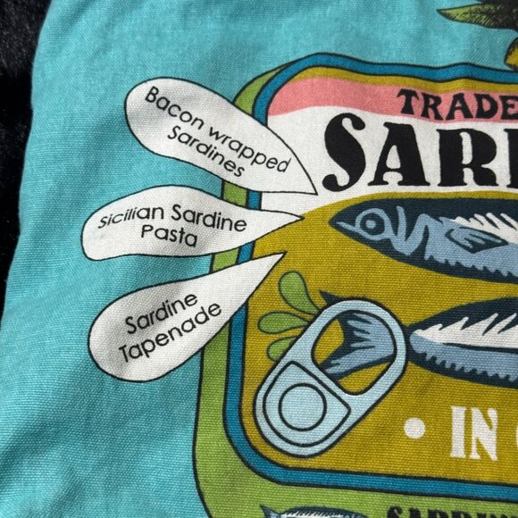 Trader Joes Sardines In Olive Oil Themed Reusable Tote Bag With Recipe Print - Picture 5 of 9